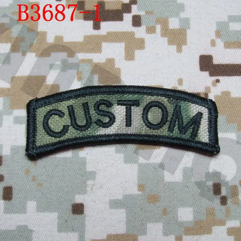 Нашивка С Вышивкой Arc Custom name Tape Text brand Morale tactics Military - Цвет: B3687 Nyloncp