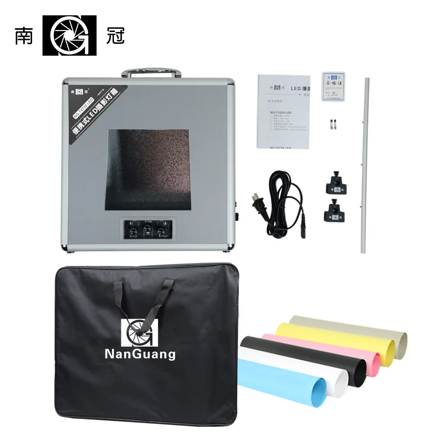 NanGuang NG-T4730 Портативная фотостудия освещение Светодиодная коробка 47 см * 10 Набор