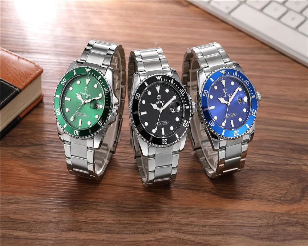 CHENXI Business Quartz Watch Men Top Brand Luxury Calendar Waterproof Wristwatches Fashion Steel Strap Male Clock saat erkekler | Наручные