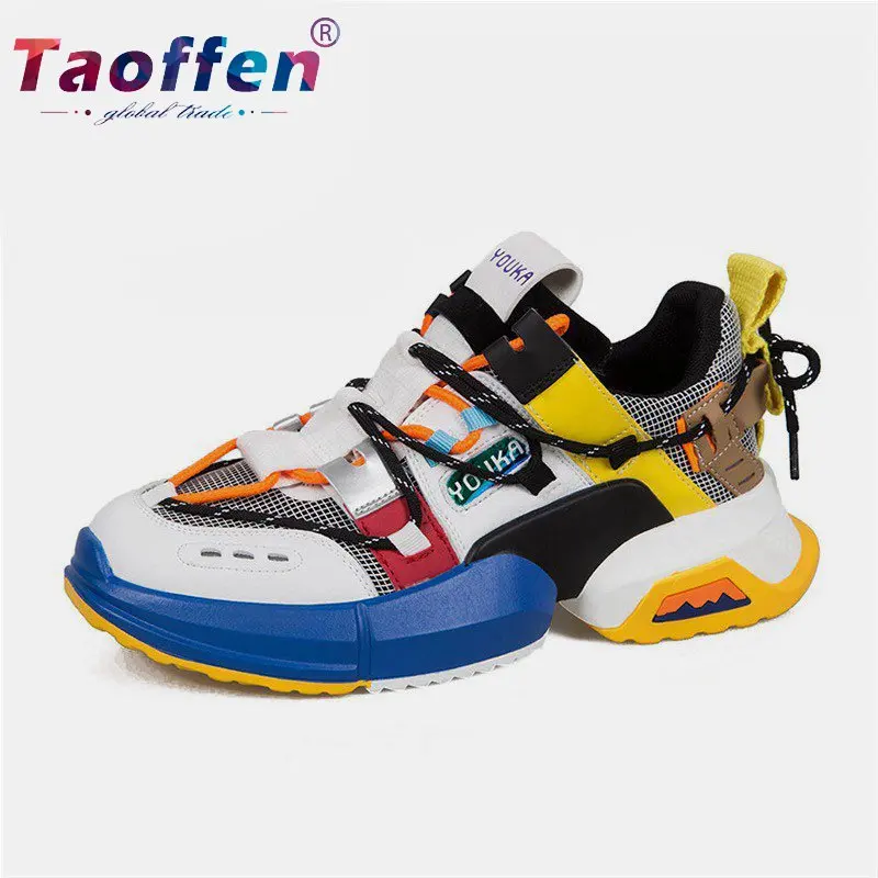 Женская спортивная обувь Taoffen повседневная разноцветная для бега на платформе