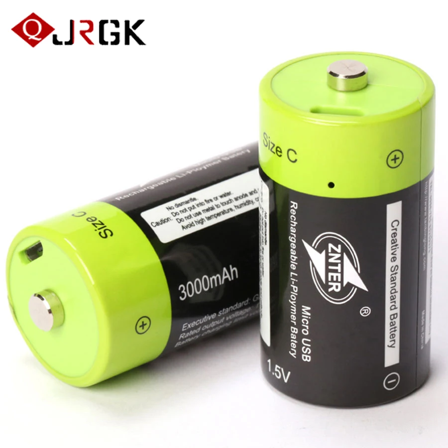 JRGK 1,5 V 3000mAh универсальные микро usb зарядные аккумуляторы, перезаряжаемый аккумулятор, размер C заряженный литий-полимерный аккумулятор Lipo 5V 2A