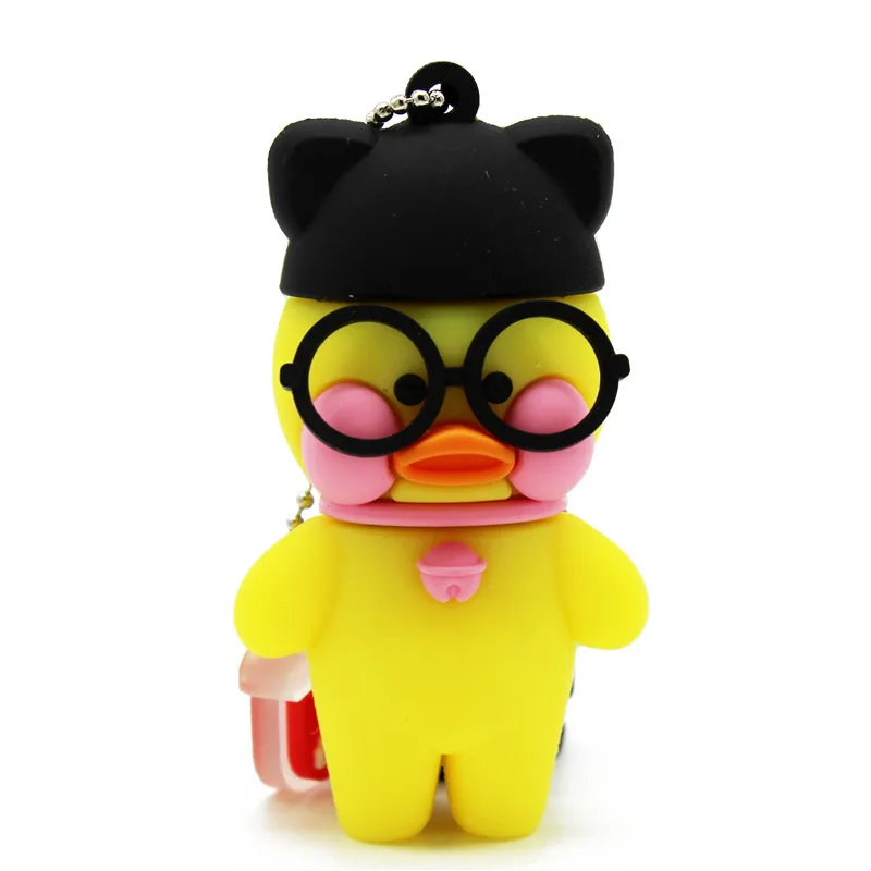 i Текстовый мне милый мультфильм кафе mimi утка стиль Флешка 4G 8G 16G 32G Usb 2,0 Usb флэш-накопитель - Цвет: i