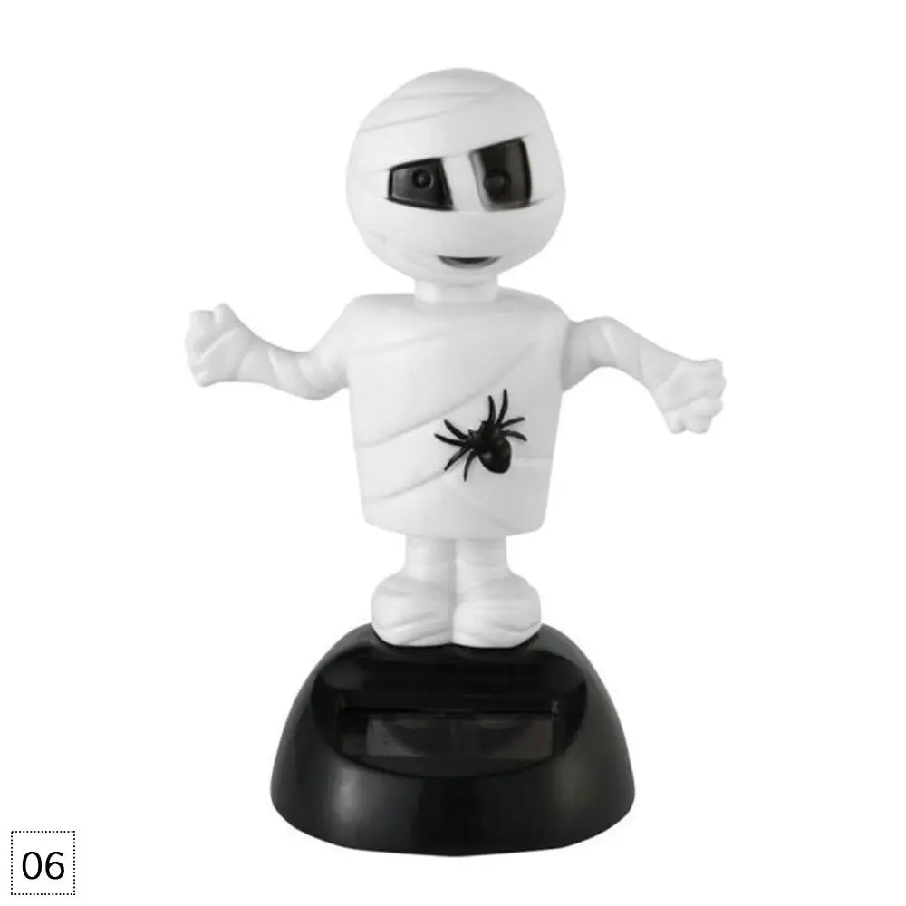 New Christmas Halloween Dancing Car Cute Adorable Multi style Solar Powered Table Home Decor Gifts Kids Solar Power Toy#281237 - Color: Style 06