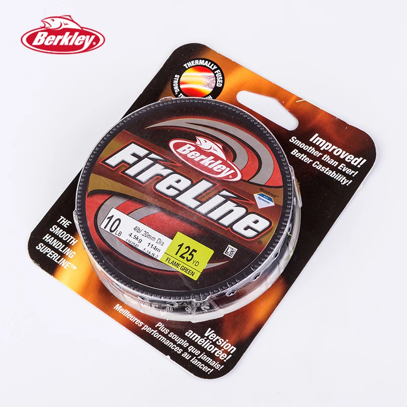 BERKLEY FireLine 125yd/114m пламя зеленая оплетка Карп рыболовные линии супер сильные тонкие гладкие снасти Pesca аксессуары 4-30LB