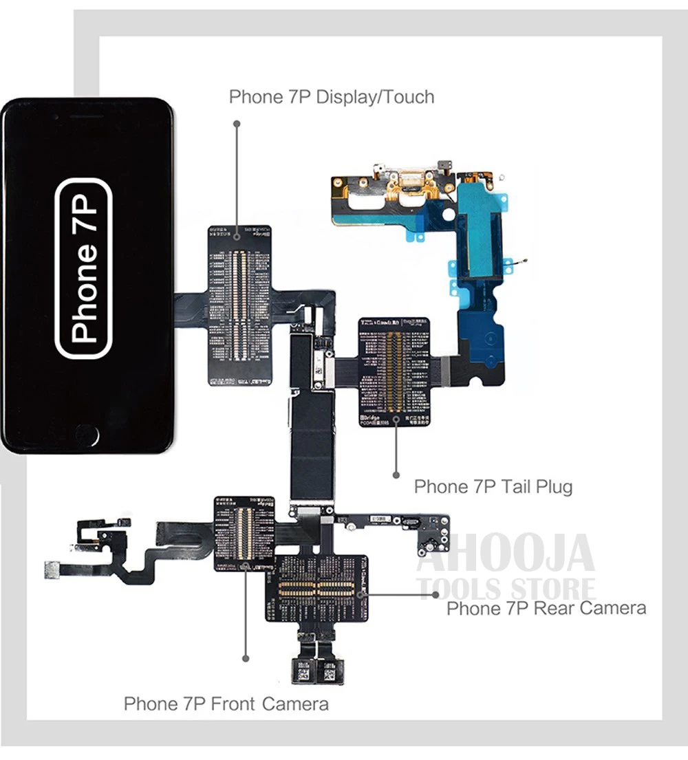 IBridge измерительный гибкий кабель для iPhone 6 6P 6S 6SP 7 7P 8 X материнская плата запасные штифты Сопротивление Напряжение тест сигнала удлинитель
