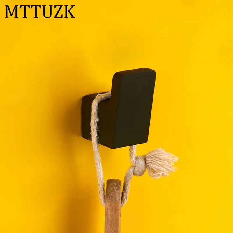 Квадратные крючки для одежды MTTUZK черные/хромированные кухонные гостиной