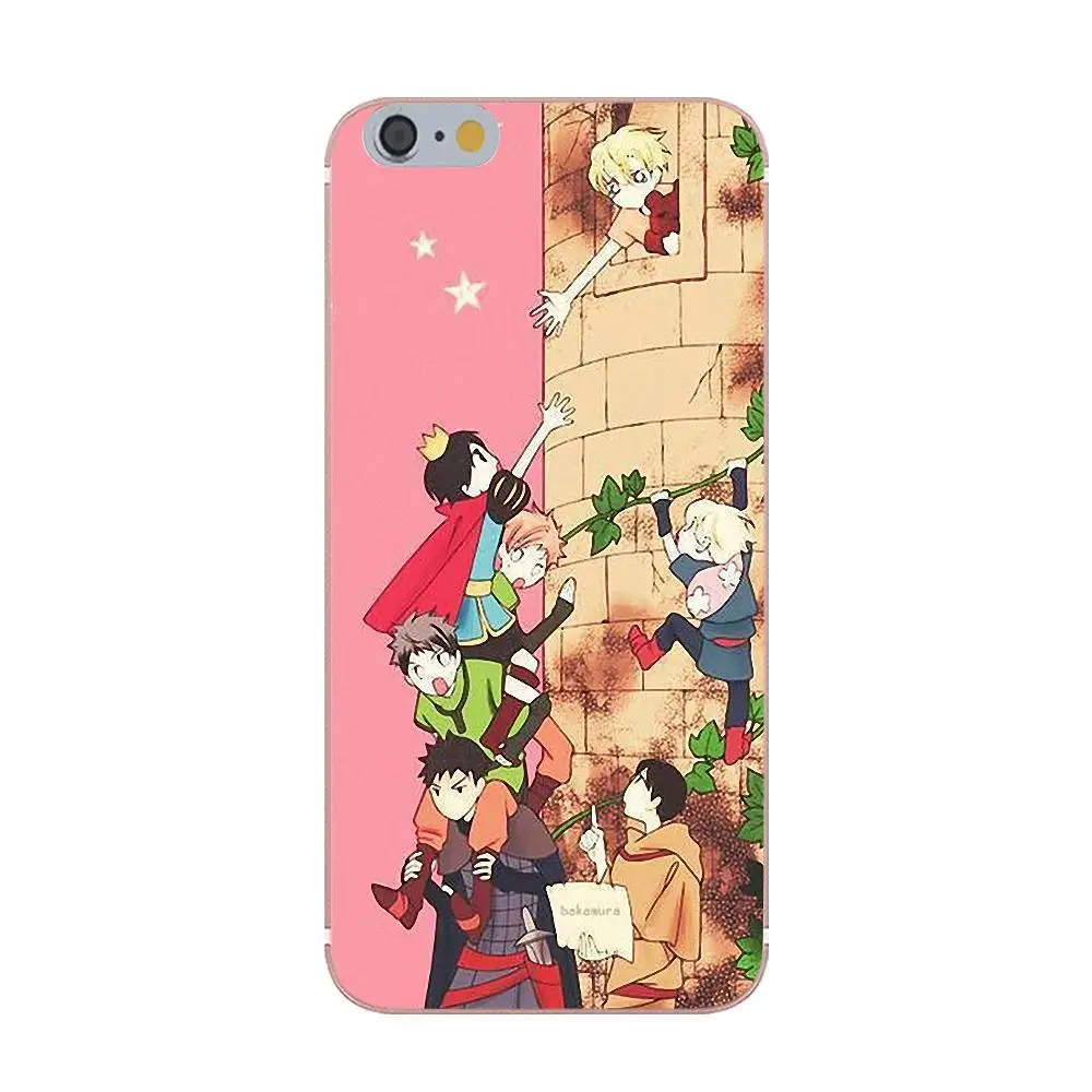 Oedmeb Мягкий ТПУ чехол с художественным принтом для Apple iPhone 4 4S 5 5C 5S SE 6 6S 7 8 Plus X Ouran