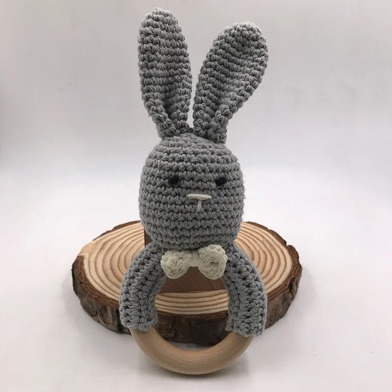Style 6 Chivry Baby Прорезыватель кольцо кроше кролик жевательный безопасный Прорезыватель для зубов деревянный Прорезыватель натуральный новорожденный Кролик Браслет для прорезывания зубов игрушки подарок - Цвет: Style 6