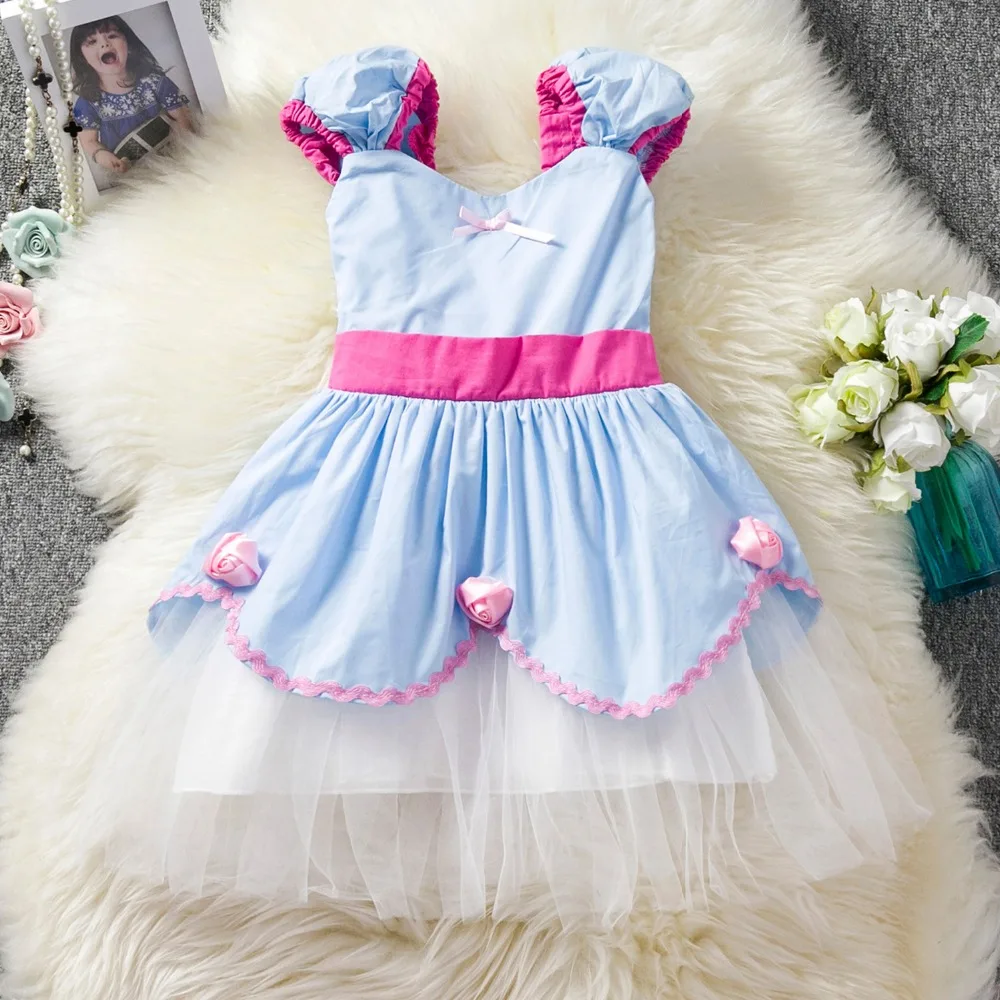 

Free shipping girl Ins hot selling children's Halloween beauty and Beast Belle princess dress holiday party costume JQ-2025