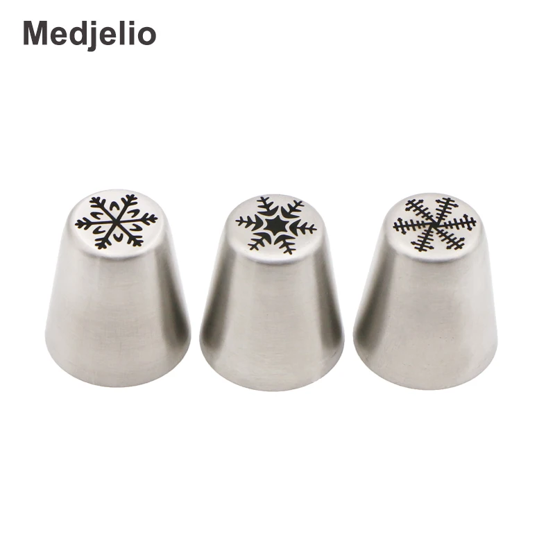 Medjelio 3 шт. различные формы рождественская Снежинка из нержавеющей стали