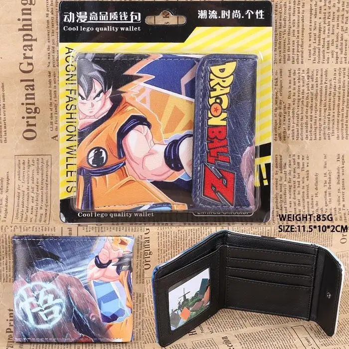 As the picture Новинка, модный кошелек Dragon Ball Z, японский аниме, Сон Гоку, генки, дама, шэнрон, мультяшный кошелек, кошелек, короткий кошелек для мужчин и женщин - Цвет: As the picture