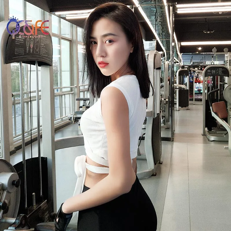 Сексуальная повязка Без Рукавов Для Женщин Йога укороченный Топ Спортивная