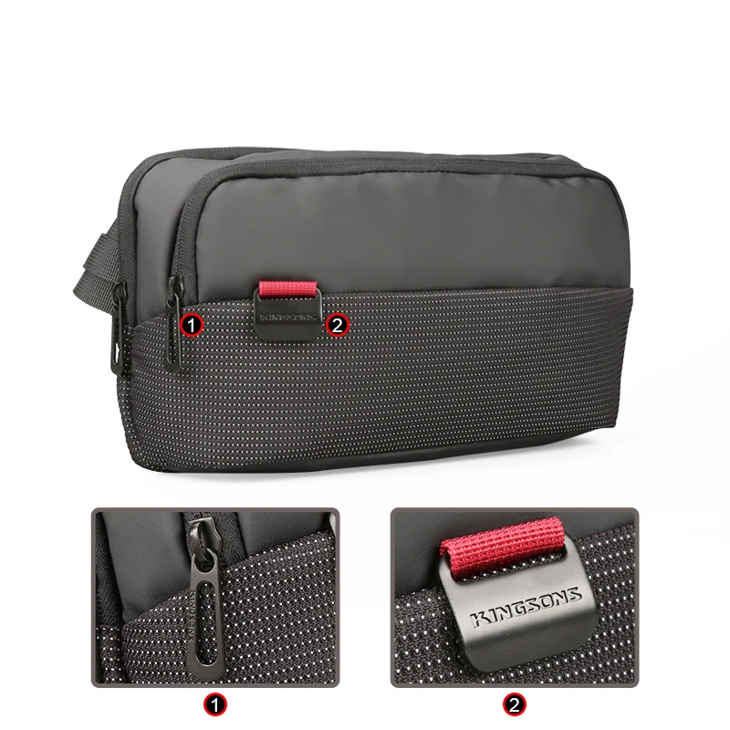 Kingsons мода Грудь сумка Crossbody сумки для Для мужчин мессенджер Водонепроницаемый