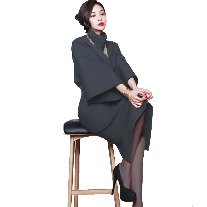 Корейский женский комплект 2 шт. водолазка с длинными рукавами летучая мышь