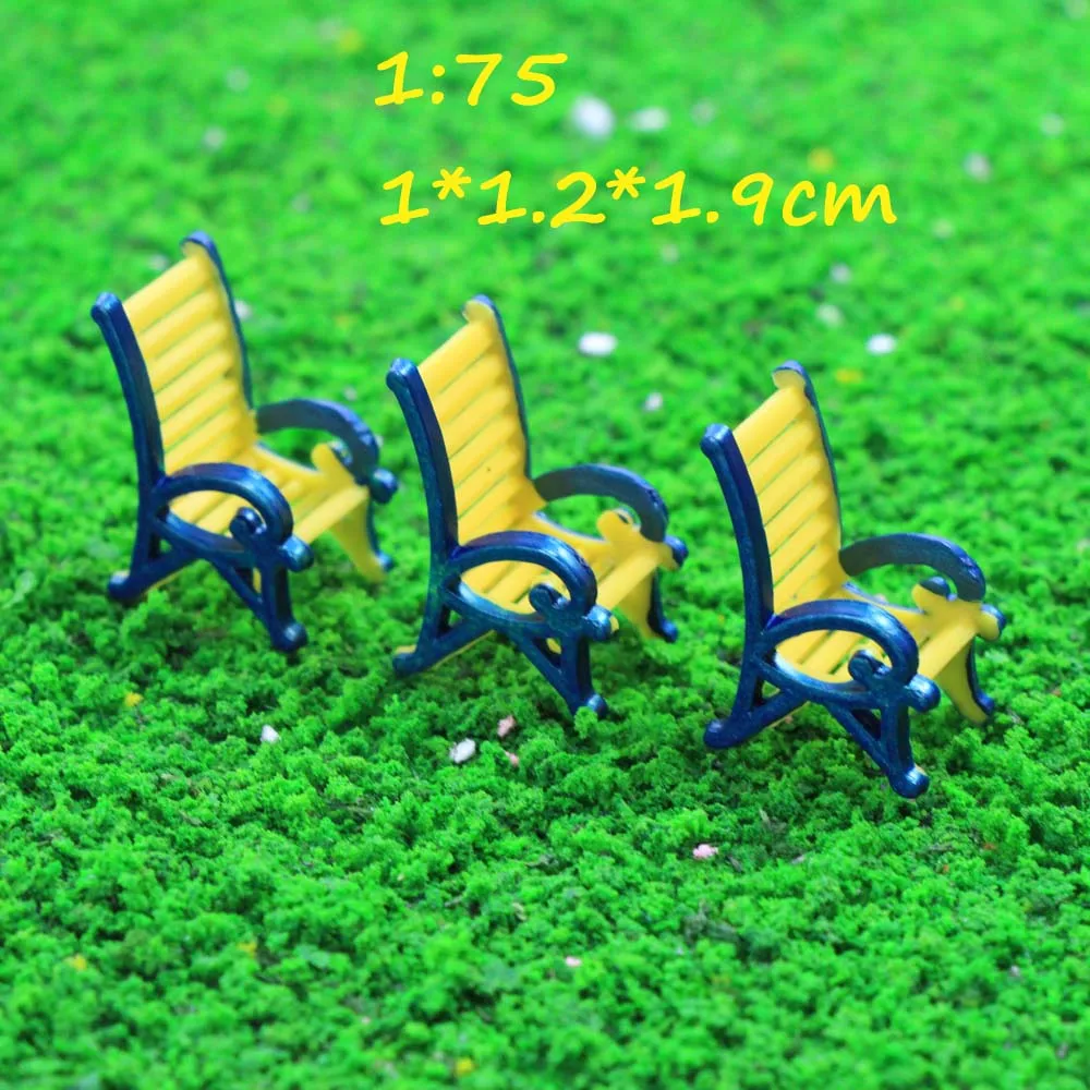 12 шт. модель железнодорожной железной дороги туфли для отдыха на платформе стул