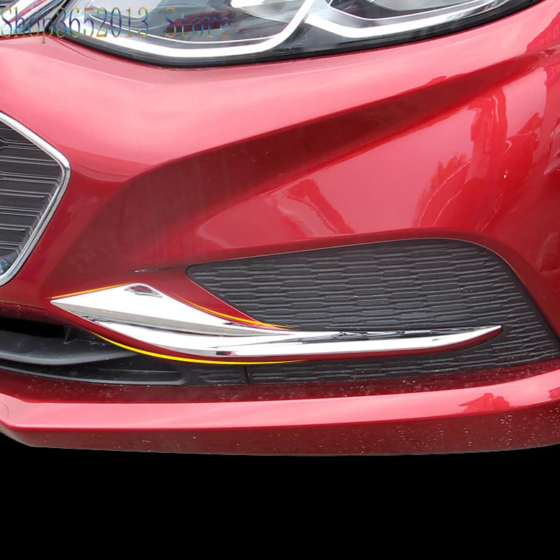 Для Шеви Chevrolet Cruze 2017 2018 ABS Хром передний бампер противотуманные фары для бровей