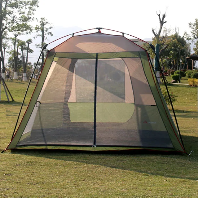 Billig Senden 1 Paar Front Pole! Ultra Hohe Qualität Einer Halle Eine Schlafzimmer 5-8 Person Doppel Schicht 200cm Höhe Wasserdichte Camping Zelt