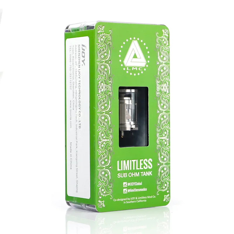 Распродажа! IJOY безграничный SUB Ом бак с 0.3ohm/0.6ohm чип катушки 2 мл E-juice заполнение