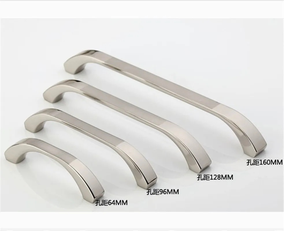 4 Размеры Нержавеющая сталь атласная Никель Кухня ручка ящика дверцы шкафа