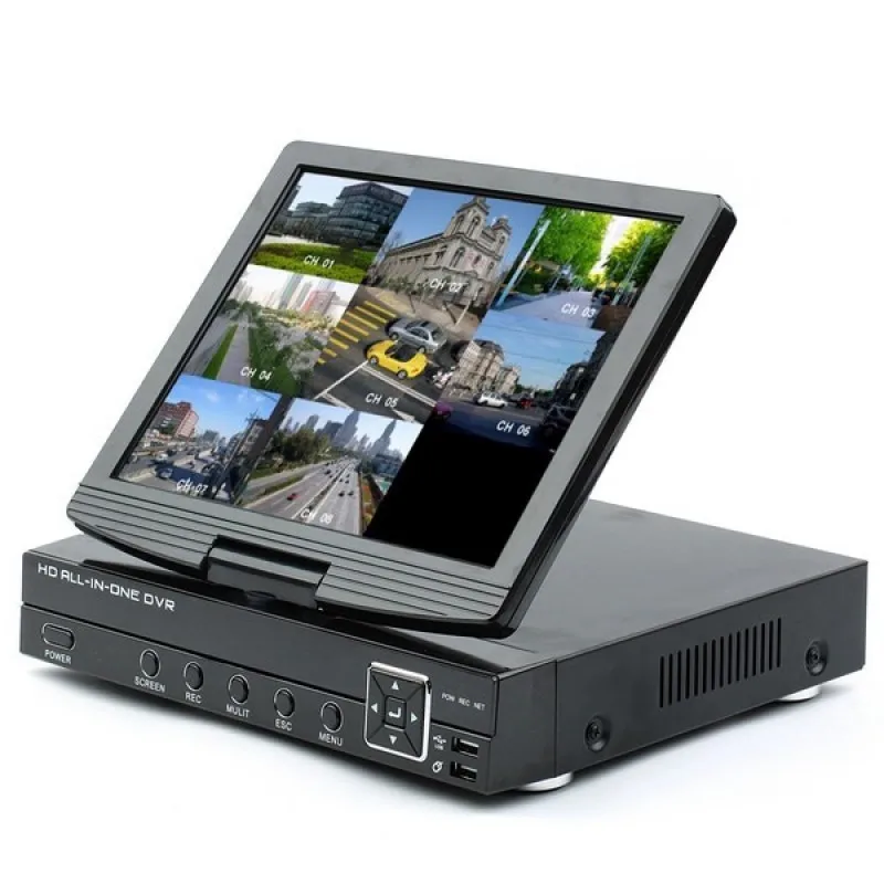 

8ch 3 in 1 Analog AHD Digital Video Recorder (DVR) & ONVIF IP 1080P Network Video Recorder (NVR) with 10.1 Inch TFT LCD Screen