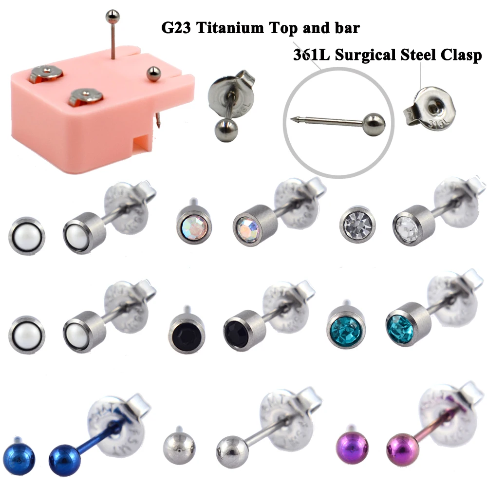 Одноразовые Стерильные серьги гвоздики из титана G23 в форме дельфина 20