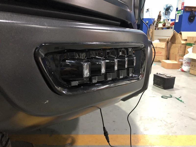 Автомобильные мигающие 2 шт. DRL светодиодный дневные ходовые огни для Ford Raptor SVT F150 с сигналом поворота желтые противотуманные фары