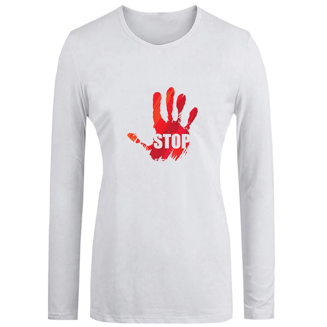 Женская футболка с принтом Love me like you do stop hand gestuts Terror кровь Алиса в Wonderlan | одежда