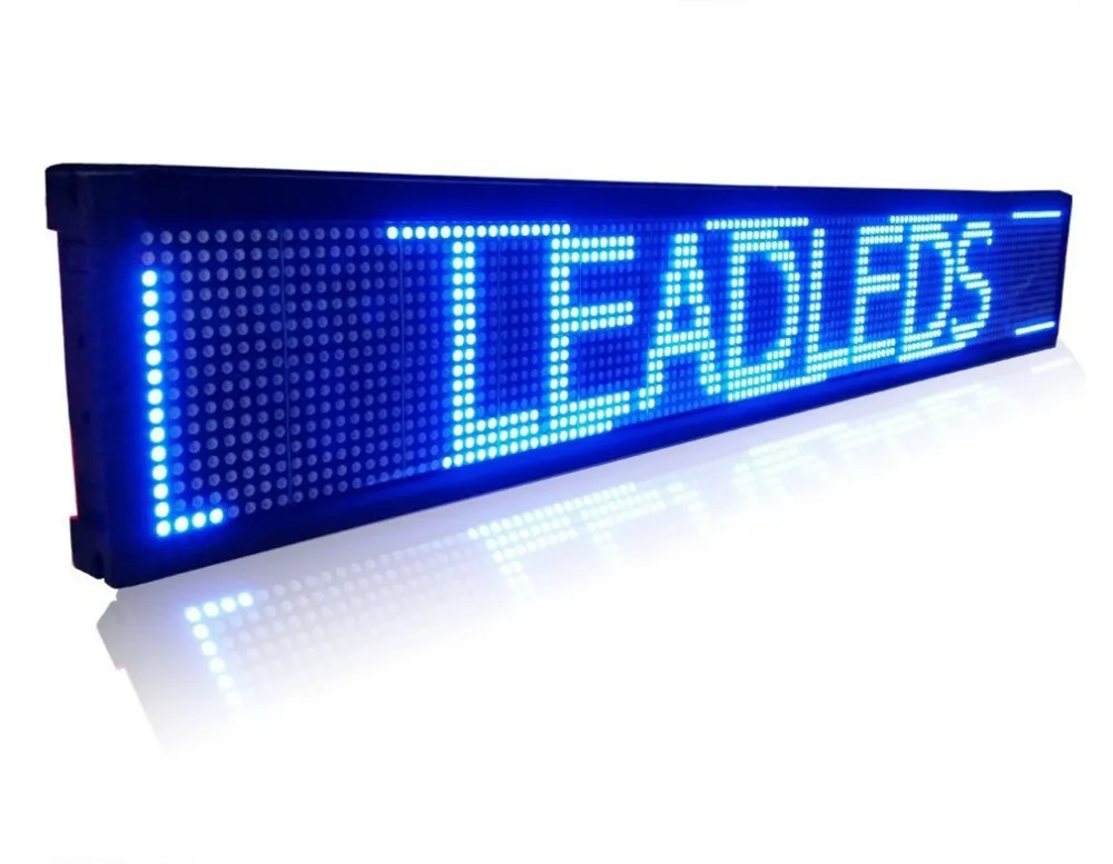 USB Программируемый рекламный светодиодный дисплей вывеска чистый синий цвет
