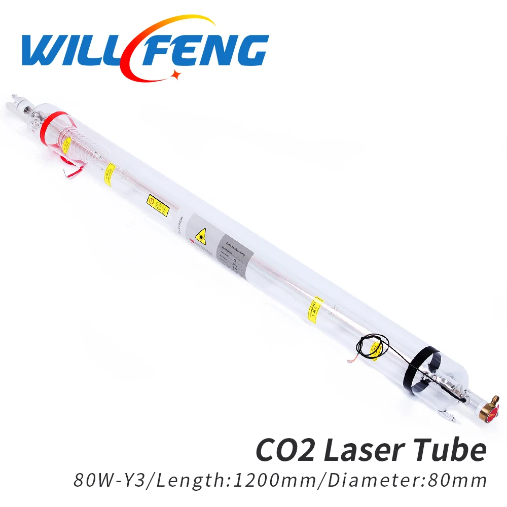 Лазерная Co2 трубка Will Feng 80 Вт длина 1250 мм диаметр лампа для лазерный резак