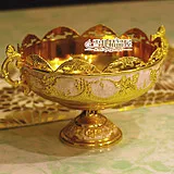 Европейский барокко необычный, Прозрачный Стеклянная Фруктовая тарелка, содержащая тарелку из сплава розы винограда Стекло Компот