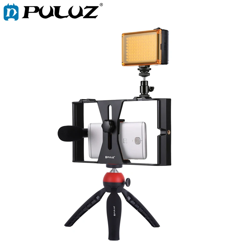 PULUZ смартфон видео Rig наборы Filmmaking запись Ручка Стабилизатор кронштейн для iPhone X 7 8