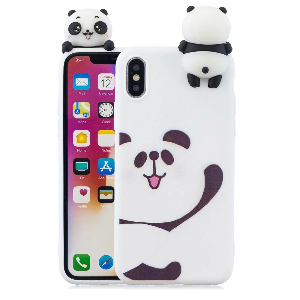 Милый чехол для телефона с узором Capinhas iPhone X XSMax XR мягкий TPU телефон 7 8 6 6s Plus 5s Coque Funda