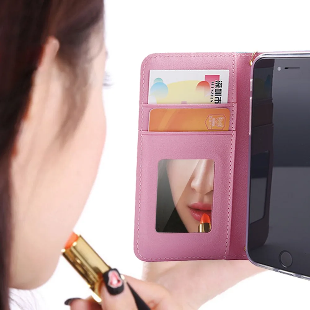 Модный кожаный чехол-кошелек Haissky с 3D шипами и заклепками для iPhone XS X 8 7 6 Plus