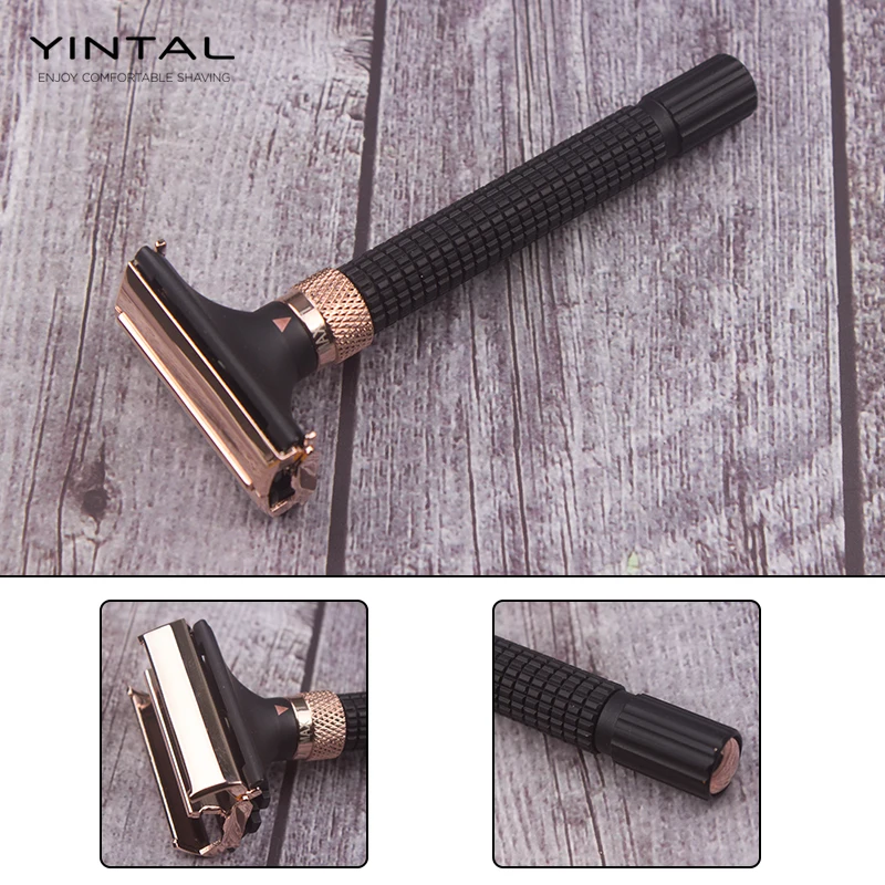 YINTAL Регулируемая Бабочка открытый двойной край безопасности бритва 3 цвета