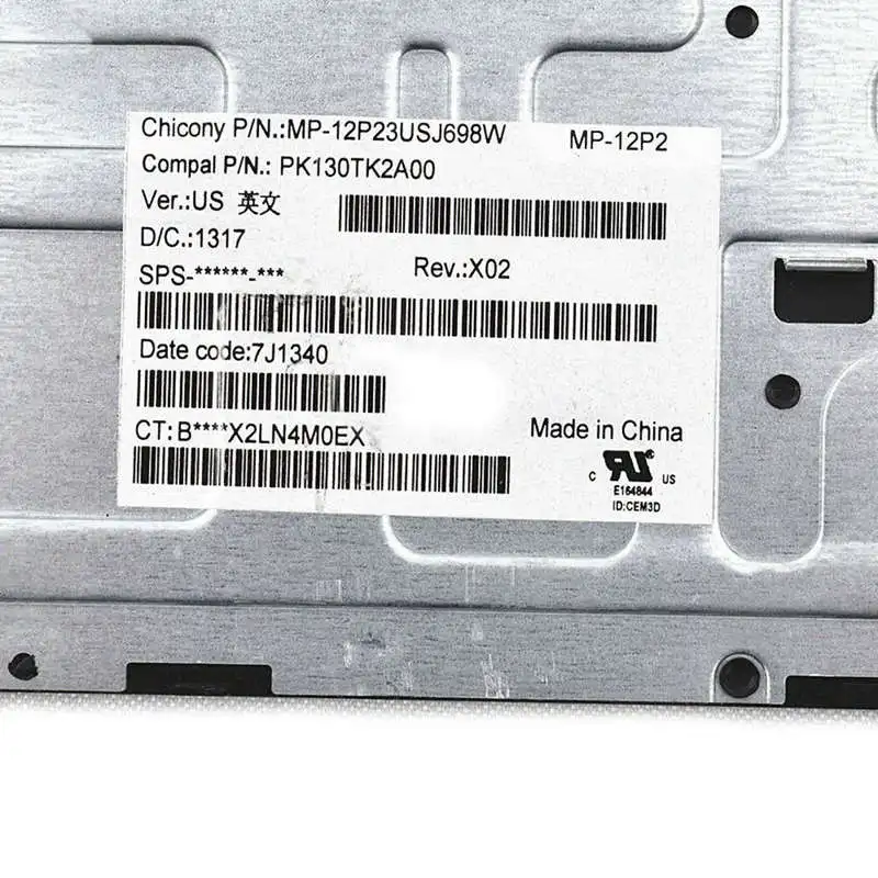 Английская клавиатура для ноутбука с подсветкой hp ZBOOK 15 17 G1 G2 PK130TK1A00