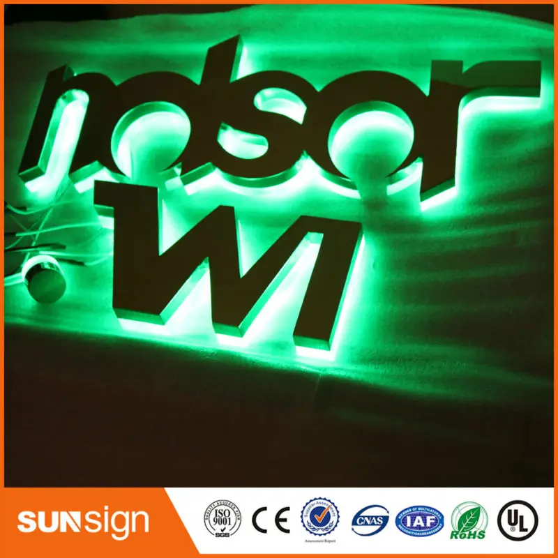 Wholesale outdoor advertising RGB led backlit letters