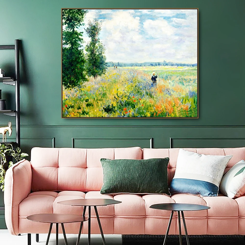 Поппи Филд от Monet холст живопись каллиграфия постер печать гостиная дом