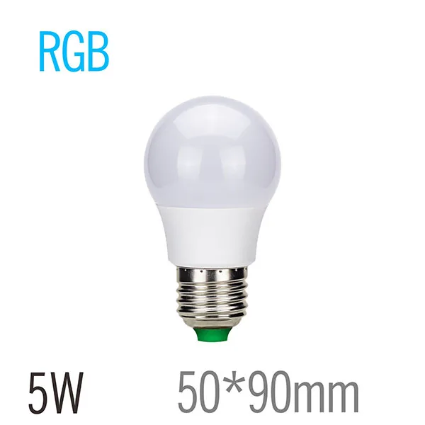 5W RGB Светодиодный светильник RGB с регулируемой яркостью, 5 Вт, 10 Вт, 15 Вт, AC85-265V, 16 видов цветов, с ИК-пультом дистанционного управления, умное освещение в помещении, вечерние, для украшения шоу - Испускаемый цвет: 5W RGB