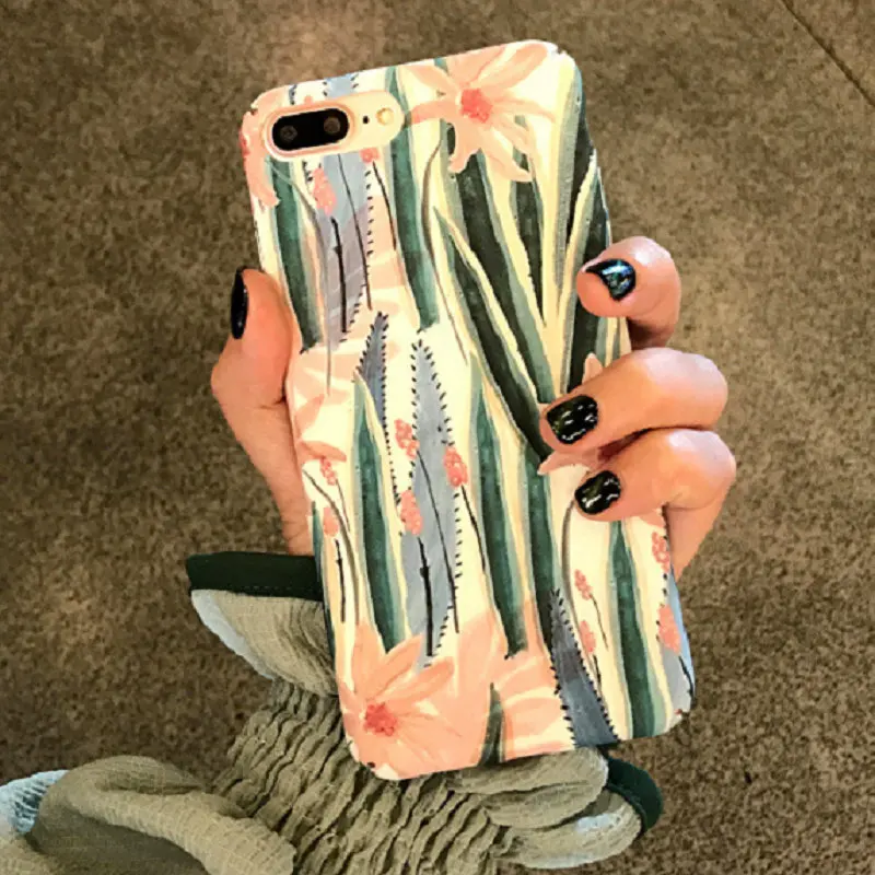 Зеленые листья растений чехол для телефона iphone х 6 S 7 8 плюс Жесткий PC задняя