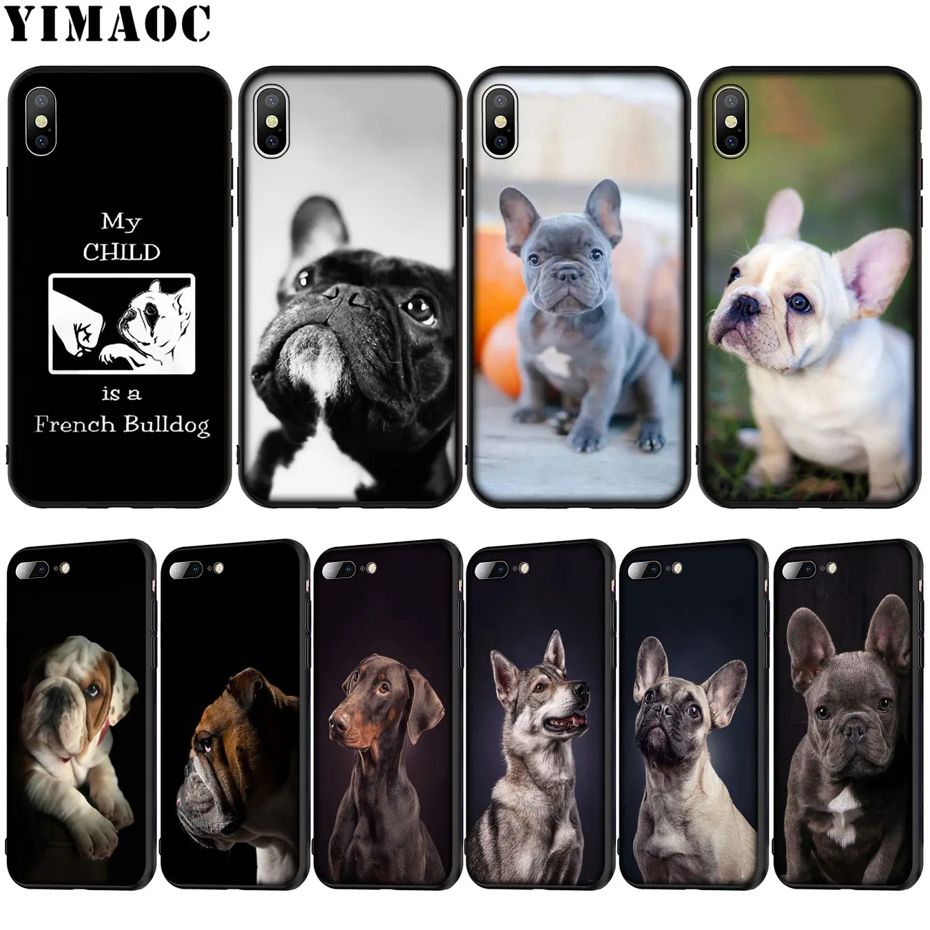 Мягкий силиконовый чехол для телефона YIMAOC Bulldog Puppies dog Для iPhone XR X XS Max 6 6S 7 8 Plus 5 5S SE