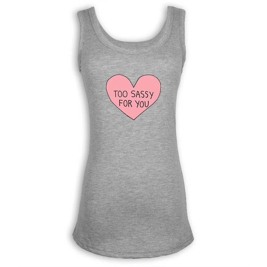 Женский хлопковый жилет розовый с надписью Love Too Sassy For You All I Care Is Sleep & Eat усами для