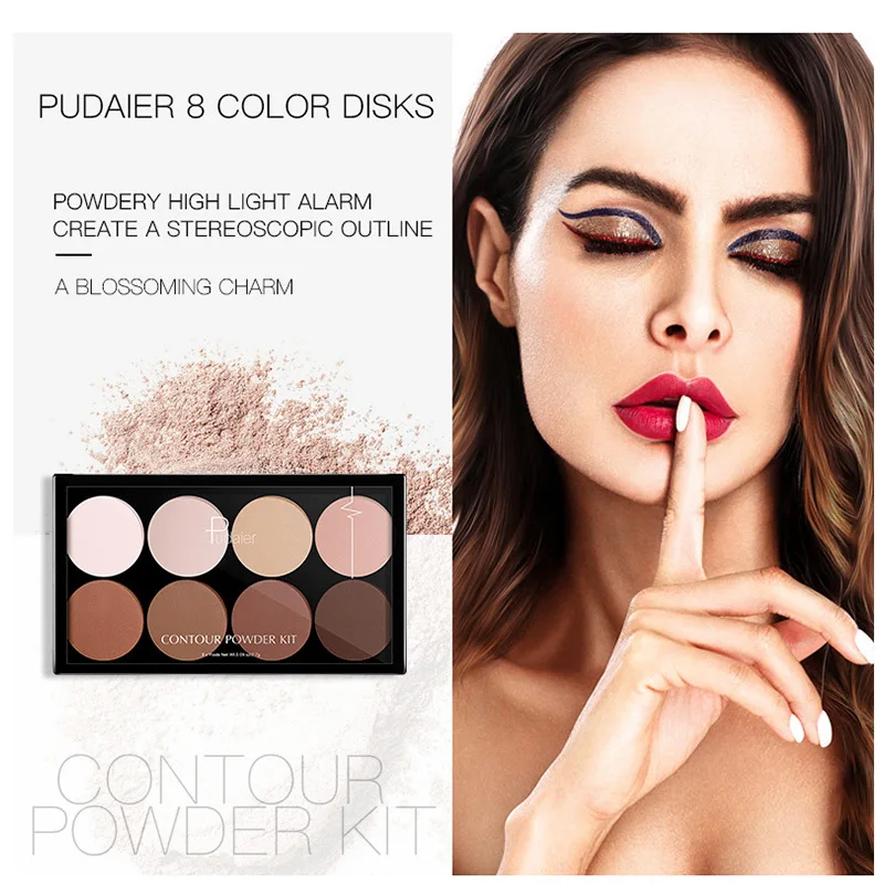 Pudaier 8 цветов Матовая поверхность скрывающий Порошок корректор макияжа установка