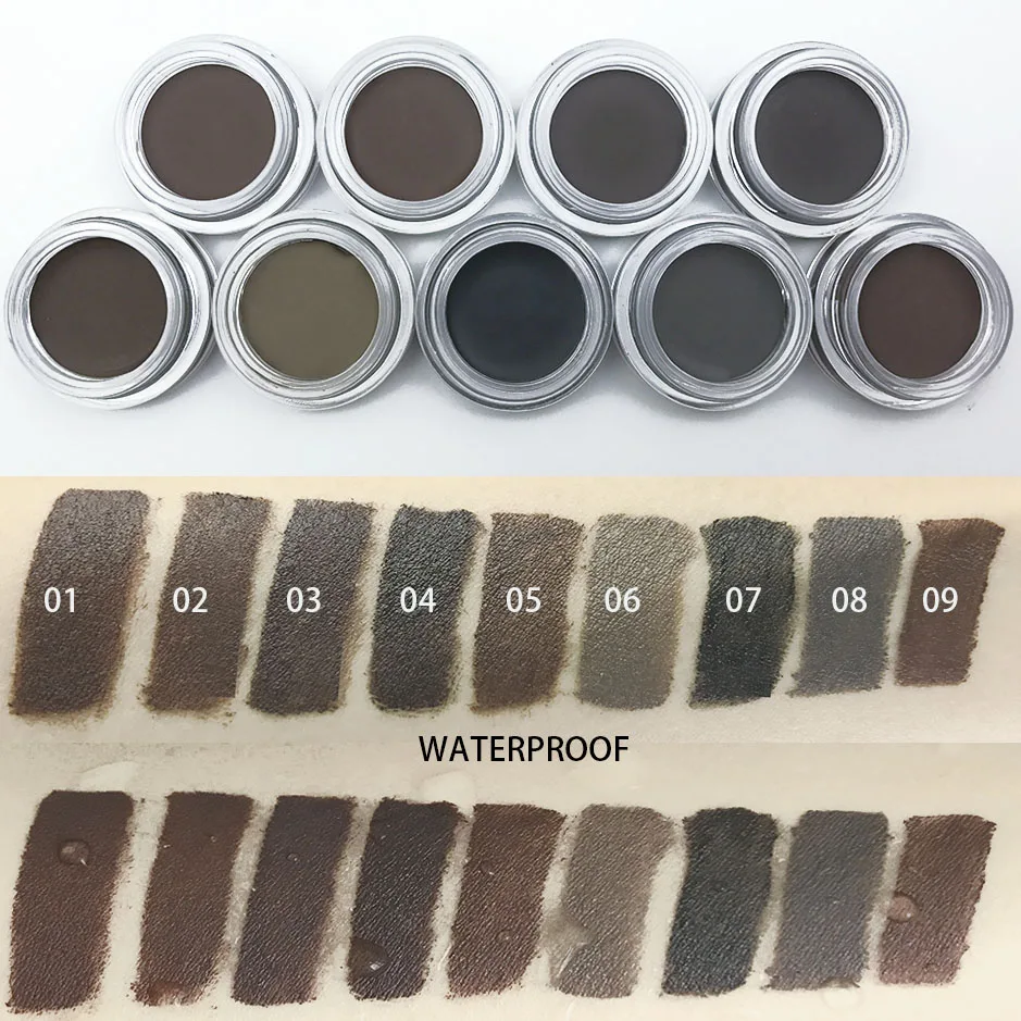 Бутон K Водонепроницаемый Eye Liner гель макияж высокий лоб оттенок макияжа бровей