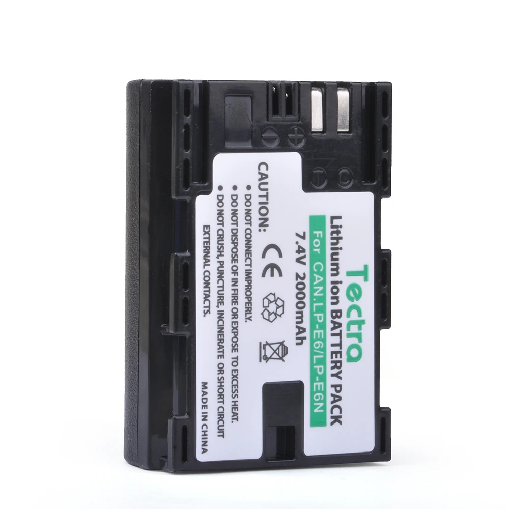 2 шт. литий ионный аккумулятор Tectra для Canon EOS 5D 5D2 5DS R Mark II /III 3 6D 60D / 60Da 7D 7D2 7DII 70D 80D|battery