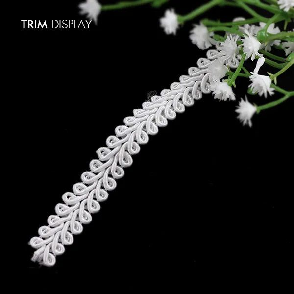 Белая кружевная плетеная подвеска лента отделка пришивная аппликация ткани 9 мм