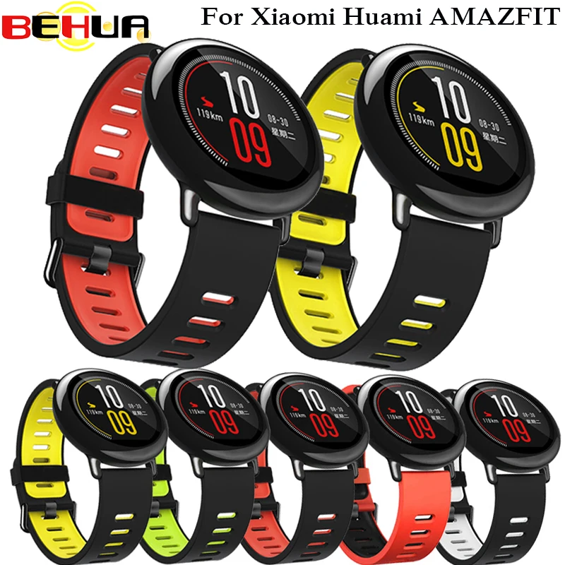 Ремешок для часов BEHUA ремешок Xiaomi Huami Amazfit Stratos Pace 2 3 2S сменный Браслет 22 мм