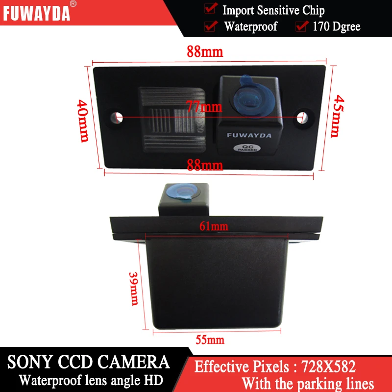 Цветная камера заднего вида FUWAYDA для SONY CCD HD резервная парковки ночное видение
