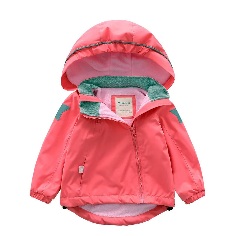 IYEAL New Autumn Hooded Jackets For Girls Coat Boys Outerwear Baby Jacket Kids Waterproof Windbreaker Children's Clothing 2-8Y | Детская