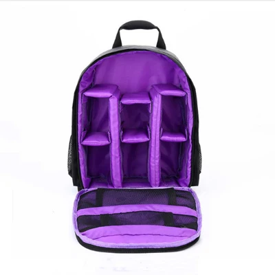 1PCS Purple Многофункциональная камера рюкзак видео цифровая DSLR сумка Водонепроницаемый Открытый камера фото сумка чехол для Nikon/для Canon/DSLR - Цвет: 1PCS Purple