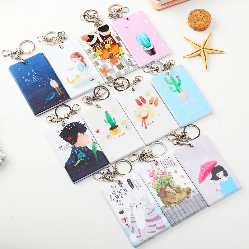 Coloffice Kawaii beauty girls мультфильм Креативный ПУ карты наборы брелок автобус еда карта